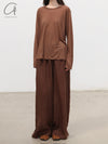 BASERANGE French Silk Linen SEPIA Casual Pants BAS-TRSE-LI-SU25-ZONG